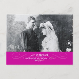 PixDezines Renewing Vows, save the date/DIY color Announcement Postcard