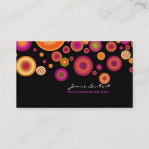 PixDezines Retro bold christmas ornaments Business Card