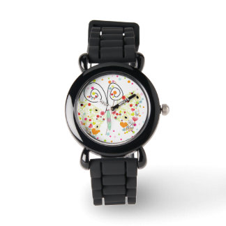 PixDezines retro butterflies Watch