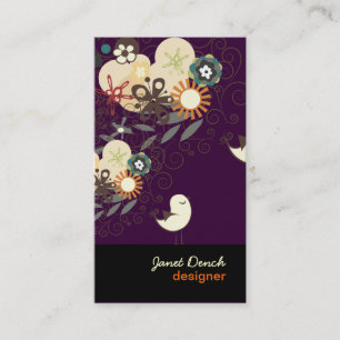 PixDezines Retro Chicks+Spirals Business Card