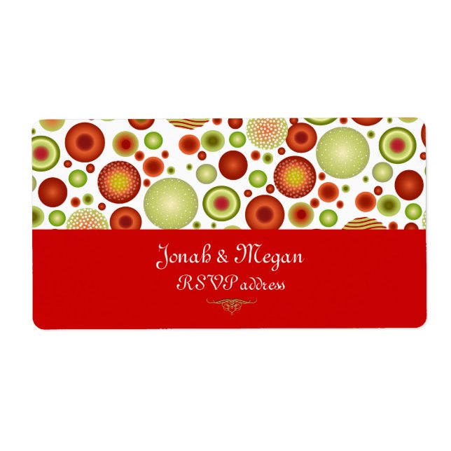 PixDezines Retro Christmas Ornaments/DIY bckgrnd Label (Front)