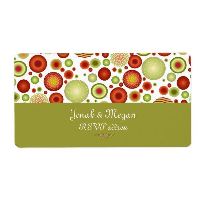 PixDezines Retro Christmas Ornaments/DIY bckgrnd Label (Front)