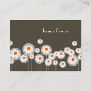 PixDezines retro daisies/diy background color Business Card