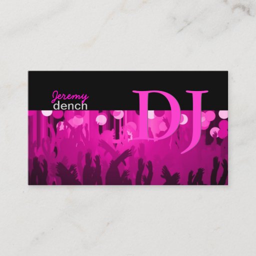 Customizable PixDezines Retro DJ+dance hall Business Card Template