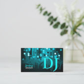 PixDezines Retro DJ+dance hall Business Card (Standing Front)