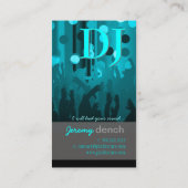 PixDezines Retro DJ+dance hall Business Card (Back)