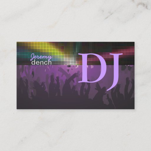 Customizable PixDezines Retro DJ+dance hall Business Card