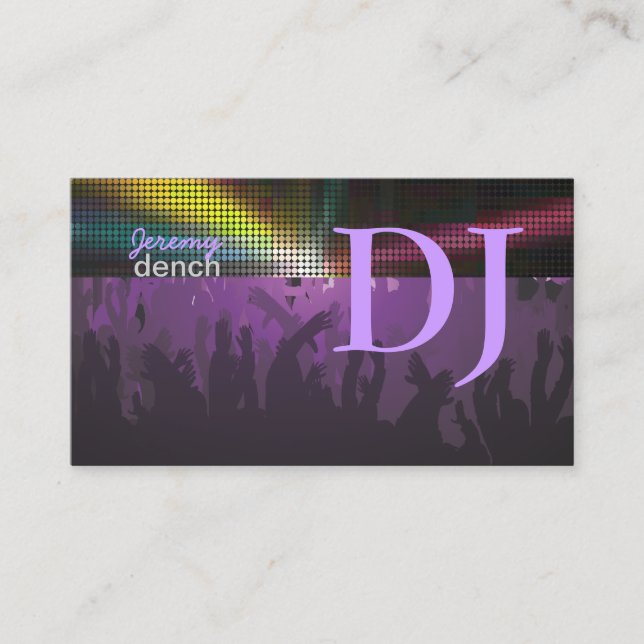 PixDezines Retro DJ+dance hall Business Card (Front)