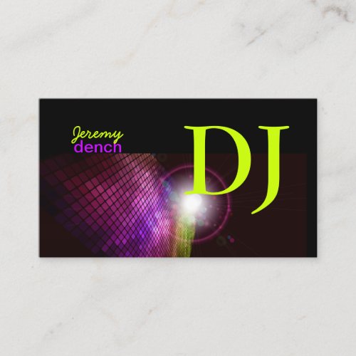PixDezines Retro DJ+disco tiles Business Cards