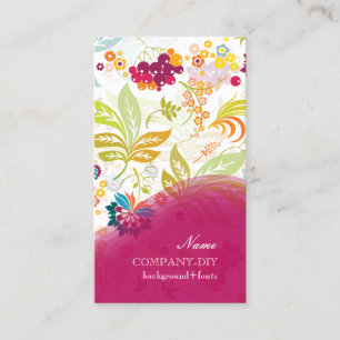 PixDezines retro flora/DIY background color Business Card
