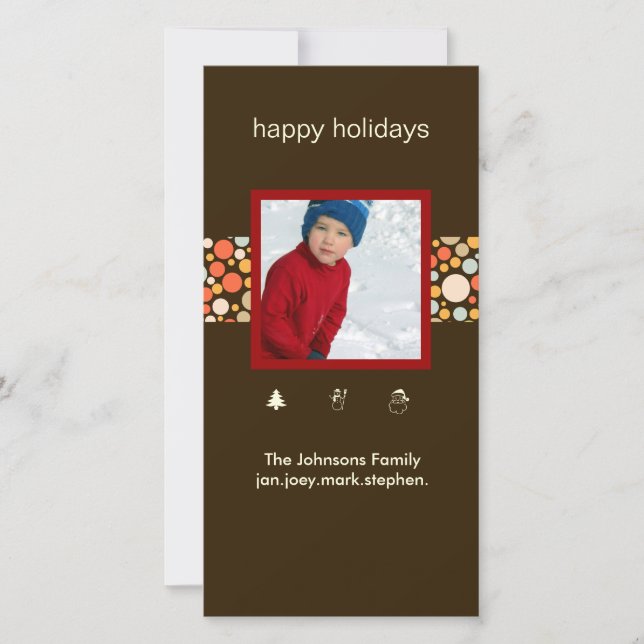 PixDezines retro ornaments, photo cards (Front)