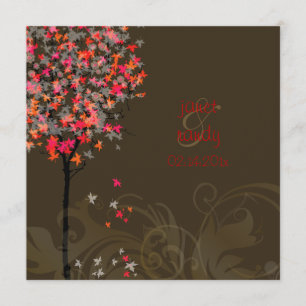 PixDezines RETRO PINK MAPLE TREES/DIY BACKGROUND Invitation