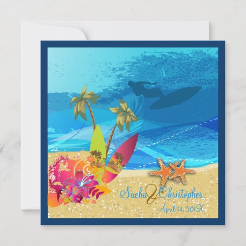 PixDezines Retro Surfers destinationdiy color Invitation