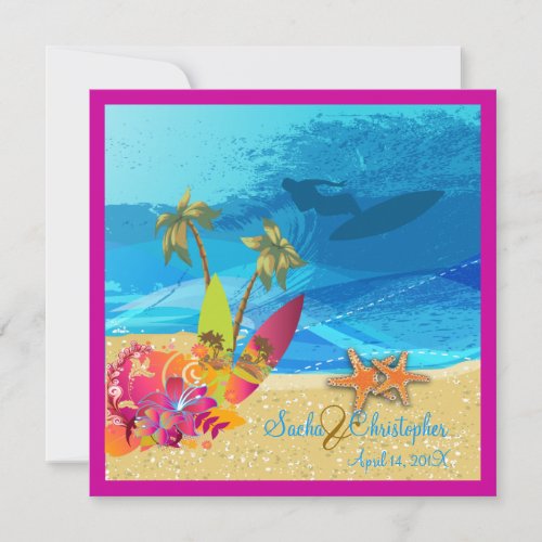 PixDezines Retro Surfers destination events Invitation