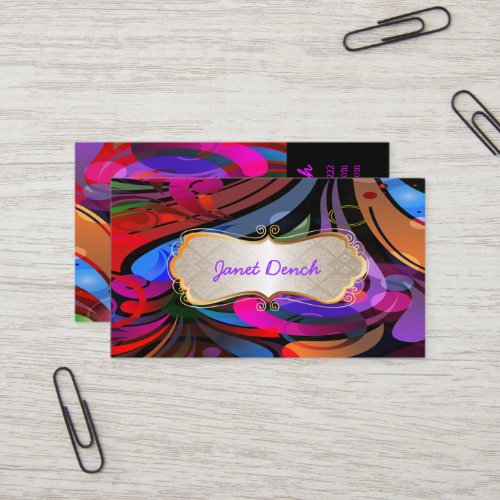 PixDezines Retro Swirls Business Card Templates
