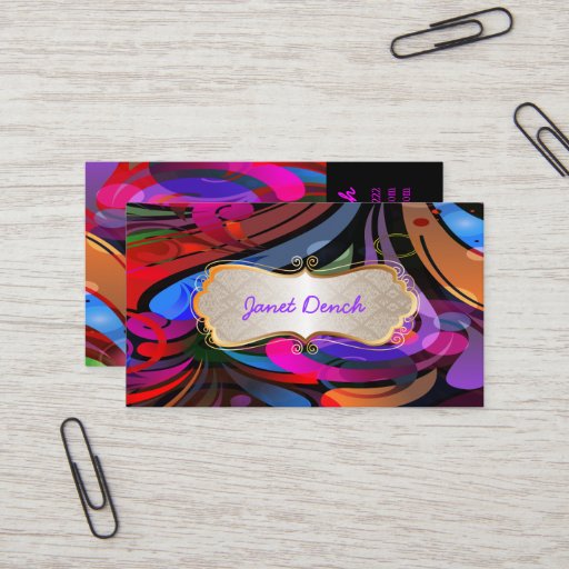 Customizable PixDezines Retro Swirls Business Card Templates