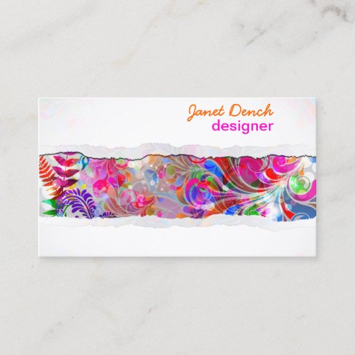 Customizable PixDezines retro swirls/neon colors Business Card Templates
