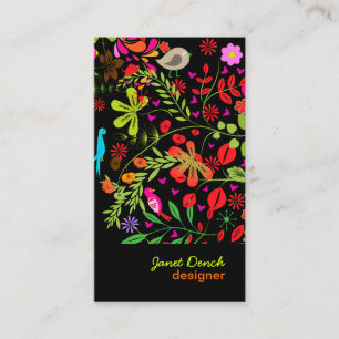 PixDezines RETRO TREE/DIY background color Business Card