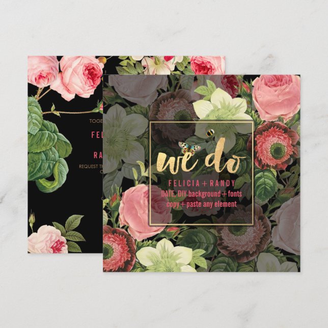 PixDezines Rose Garden Invitation (Front/Back)