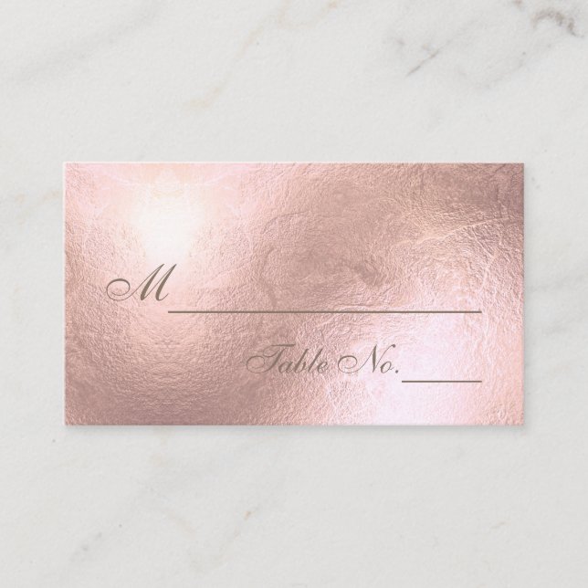 PixDezines Rose Gold/Faux Foil/Place Cards (Front)