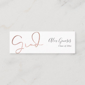 PixDezines Rose Gold Grad Name Card
