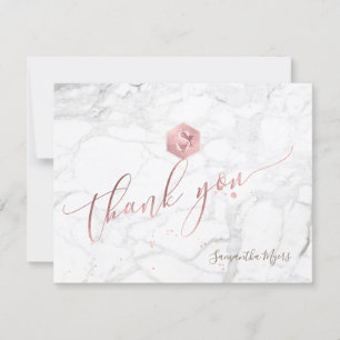 PixDezines Rose Gold Honeycomb Mitzvah Thank You✡ RSVP Card