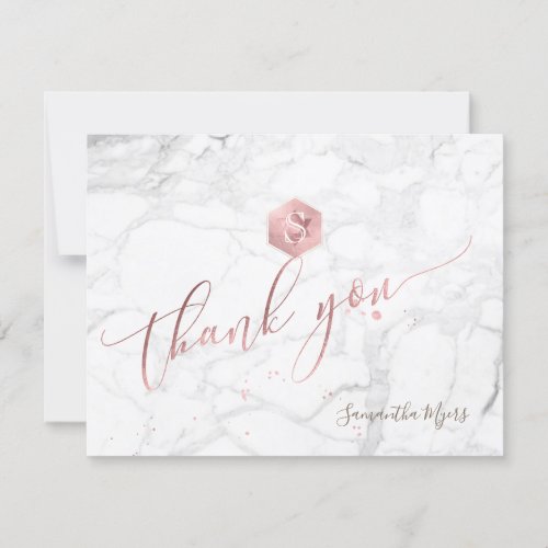 PixDezines Rose Gold Honeycomb  Mitzvah Thank You RSVP Card