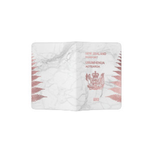 PixDezines Rose Gold+Marble, New Zealand Passport Holder