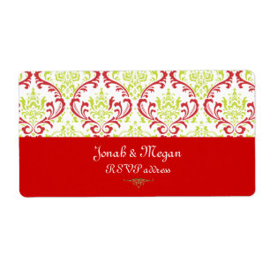 PixDezines Rossi Damask Christmas DIY bckgrnd Label