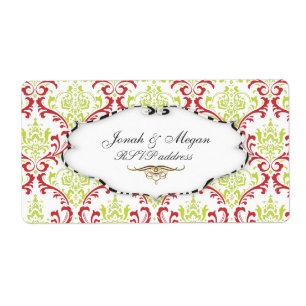 PixDezines Rossi Damask christmas Label