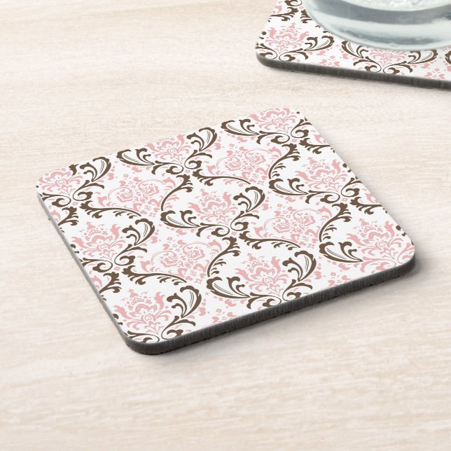 PixDezines Rossi Damask/DIY colors Coaster (Left Side)
