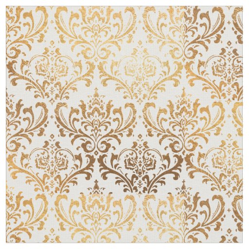 PixDezines Rossi Damask/Gold Tone Fabric