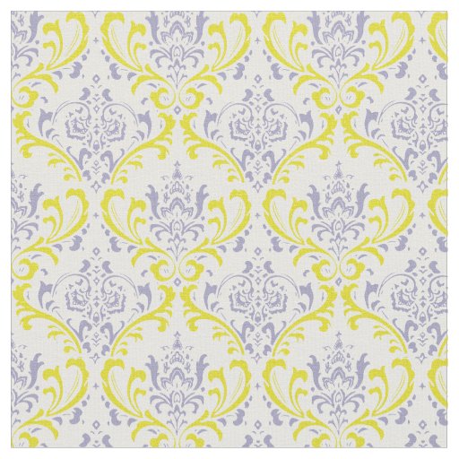 PixDezines rossi damask/purple lilac/yellow Fabric