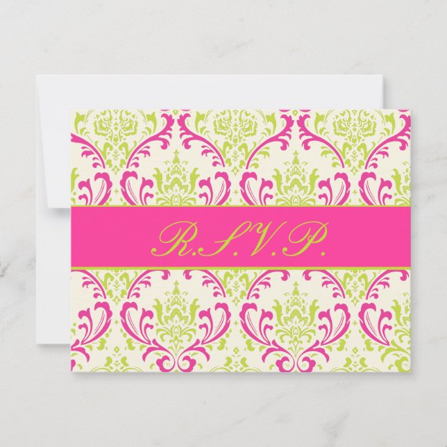 PixDezines Rossi Damask, RSVP for 5x7 invites (Front)