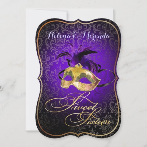 PixDezines Rossi Sweet 16 MasqueradeDIY color Invitation