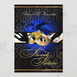 PixDezines Rossi Sweet 16 Masquerade/DIY color!! Invitation