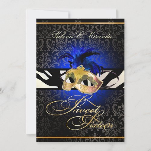 PixDezines Rossi Sweet 16 MasqueradeDIY color Invitation