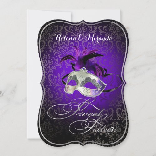 PixDezines Rossi Sweet 16 Masquerade/DIY color!! Personalized Announcement