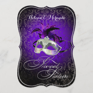 PixDezines Rossi Sweet 16 Masquerade/DIY color!! Invitation