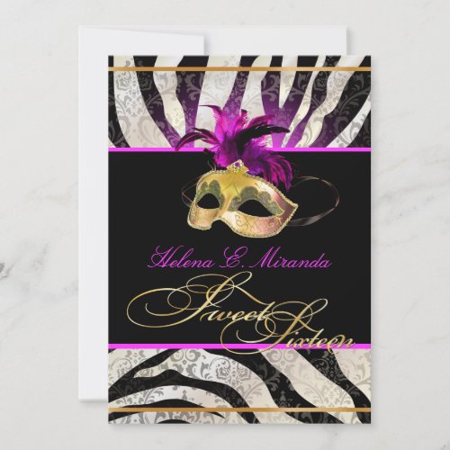 PixDezines Rossi Sweet 16 MasqueradeDIY color Invitation