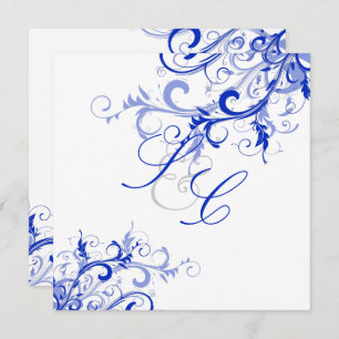 PixDezines Royal Blue Swirls/DIY Background Invitation