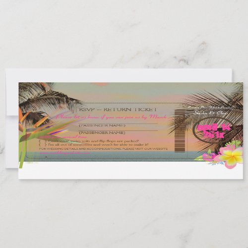 PixDezines rsvp boarding passbird of paradise