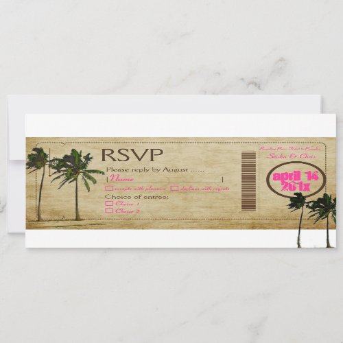 PixDezines rsvp Boarding Passvintage twin palms