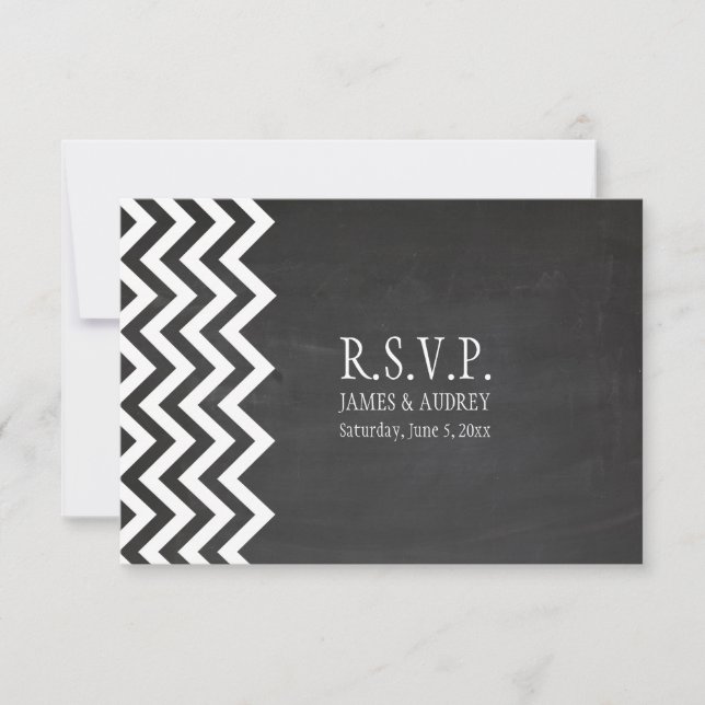 PixDezines rsvp chalkboard+chevron (Front)