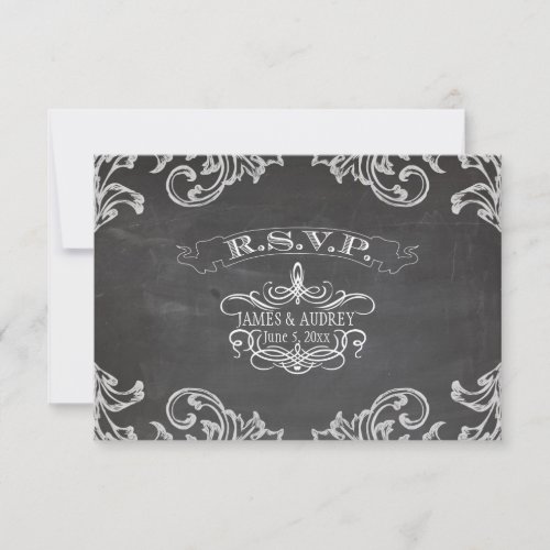 PixDezines rsvp chalkboardrococo