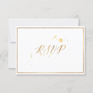 PixDezines RSVP Classic Faux Gold/DIY Color Card