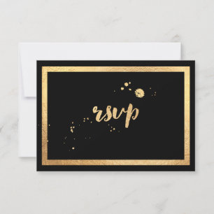 PixDezines RSVP Classic Faux Gold/DIY Color Card