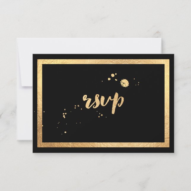 PixDezines RSVP Classic Faux Gold/DIY Color Card (Front)