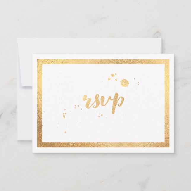 PixDezines RSVP Classic Faux Gold/DIY Color Card (Front)