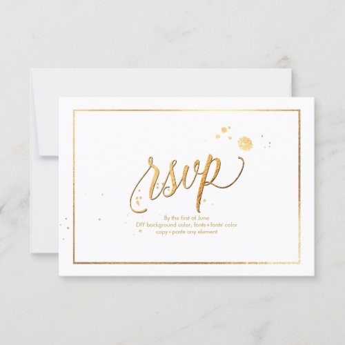 PixDezines RSVP DazzledFaux GoldDIY Background